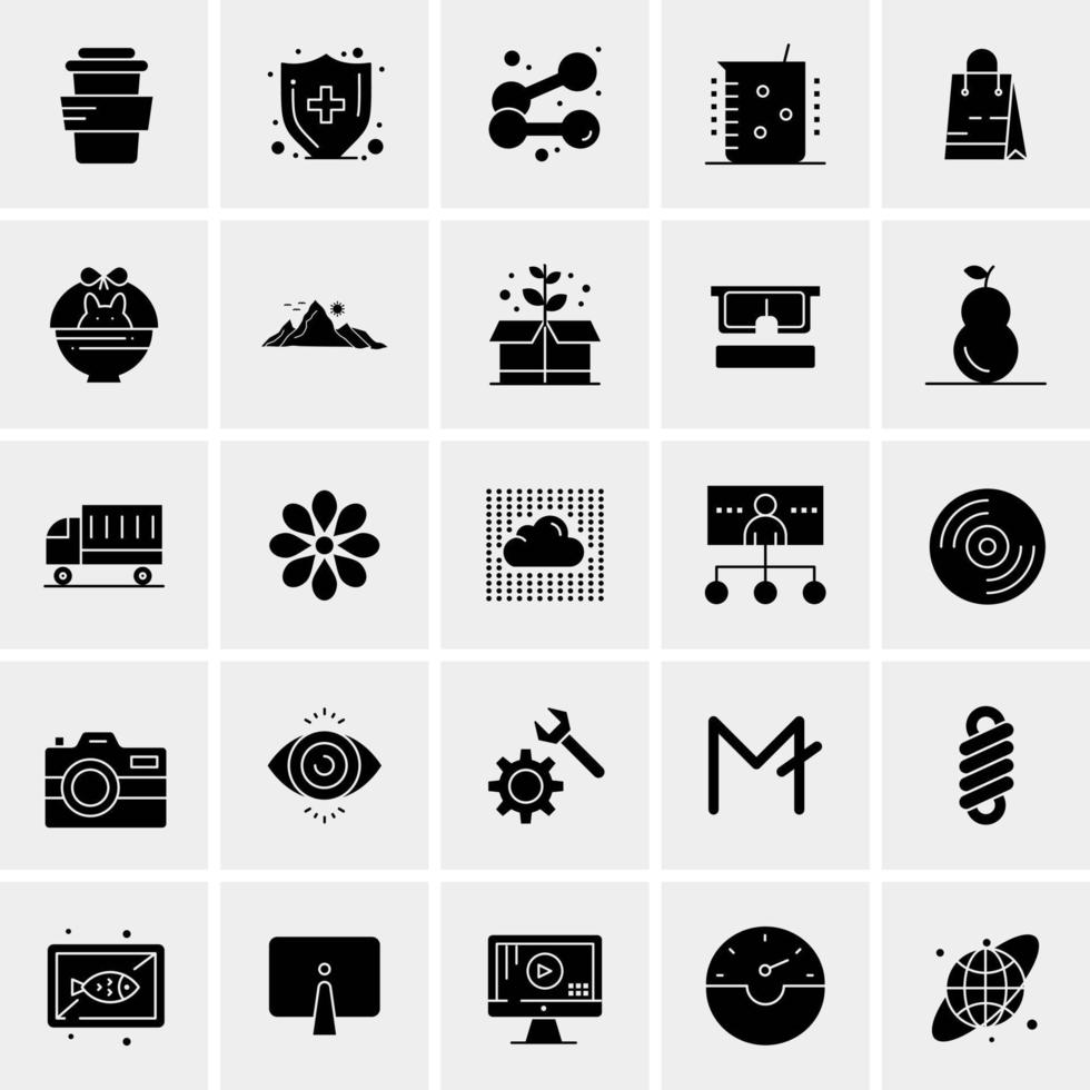 25 iconos de negocios universales vector ilustración de icono creativo para usar en proyectos relacionados con la web y dispositivos móviles