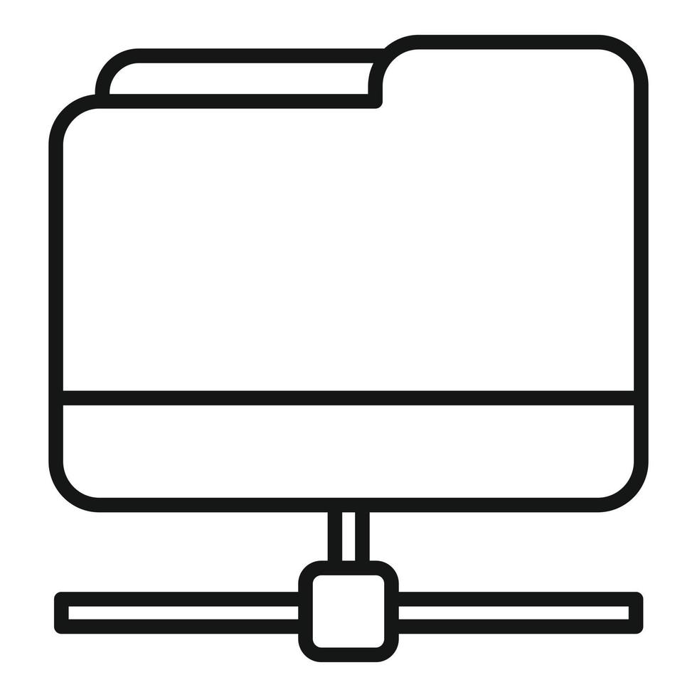 Network folder icon, outline style 14645198 Vector Art at Vecteezy