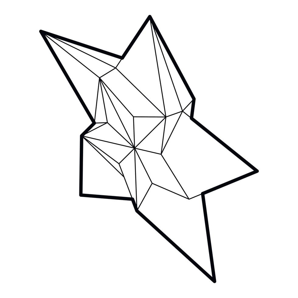 Star icon in outline style vector