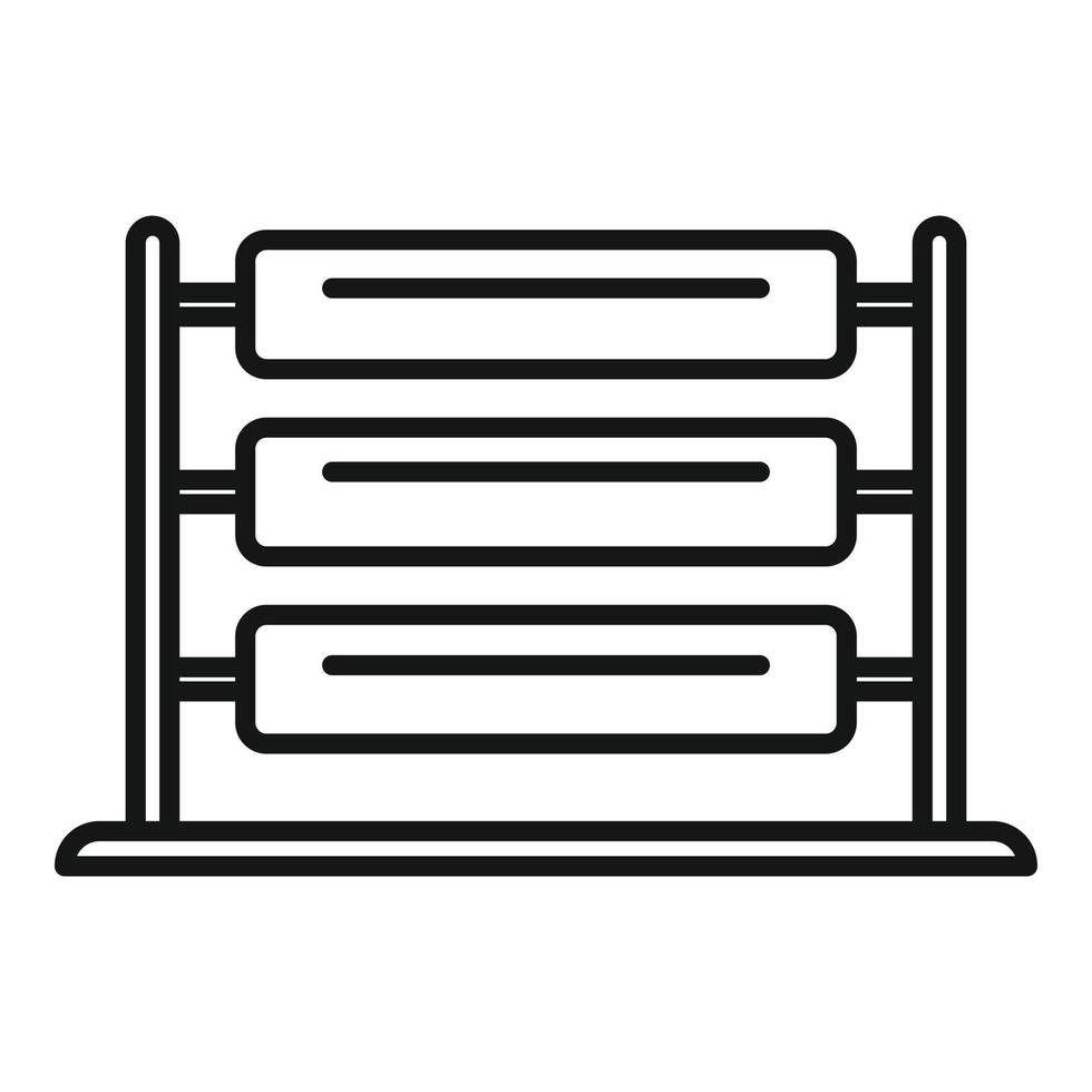 Wool thread production icon, outline style vector
