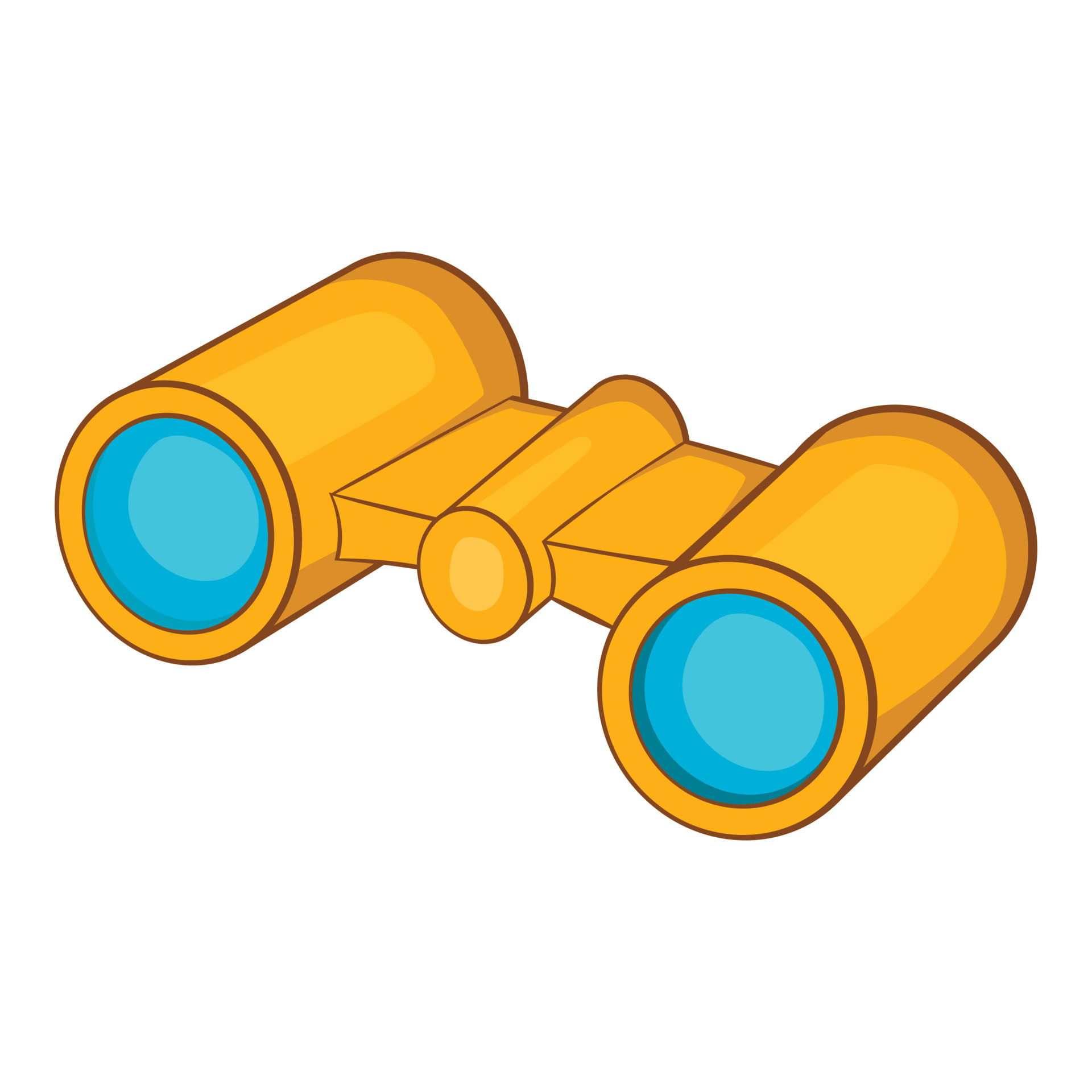 icono de binoculares, estilo de dibujos animados 14645277 Vector en