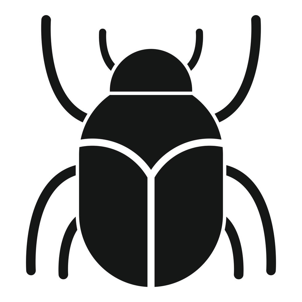 icono de insecto escarabajo, estilo simple vector