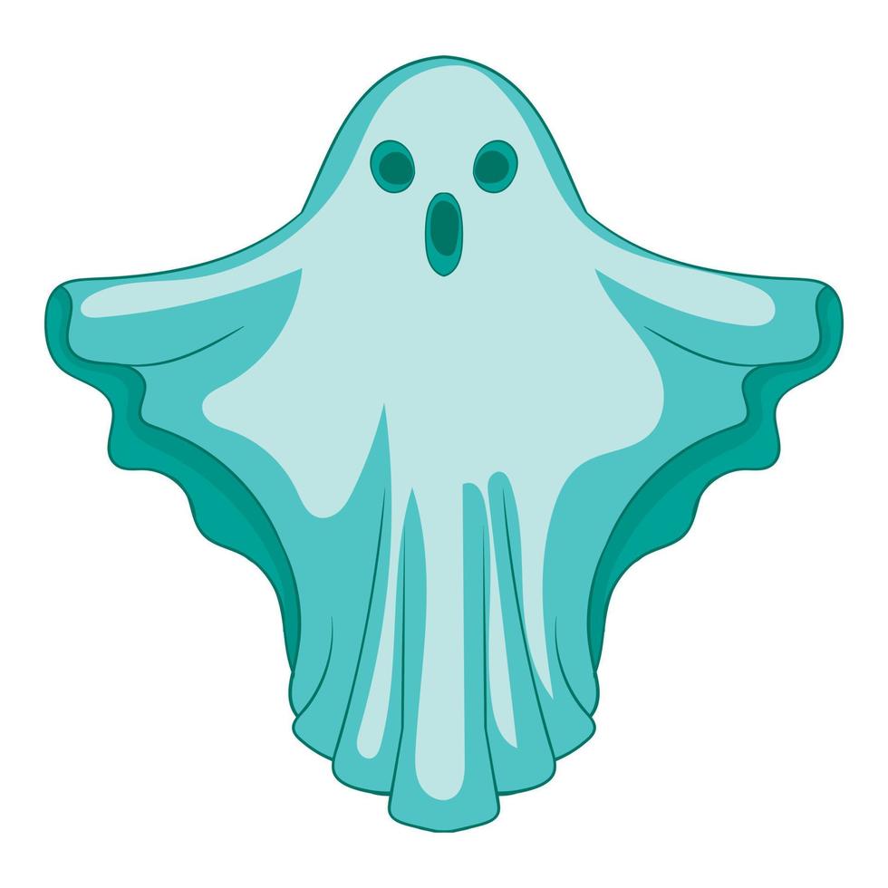 Ghost icon, cartoon style vector