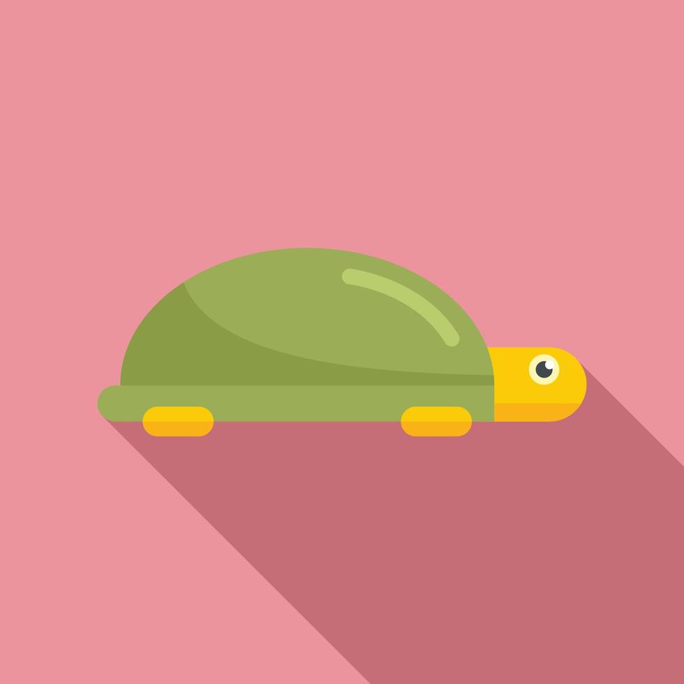 icono de juguete de tortuga, estilo plano vector