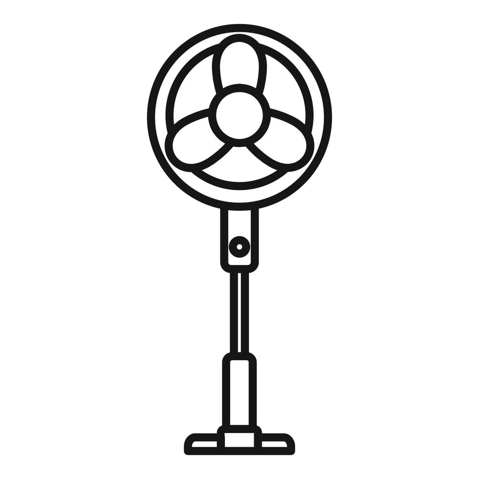 Room fan stand icon, outline style vector