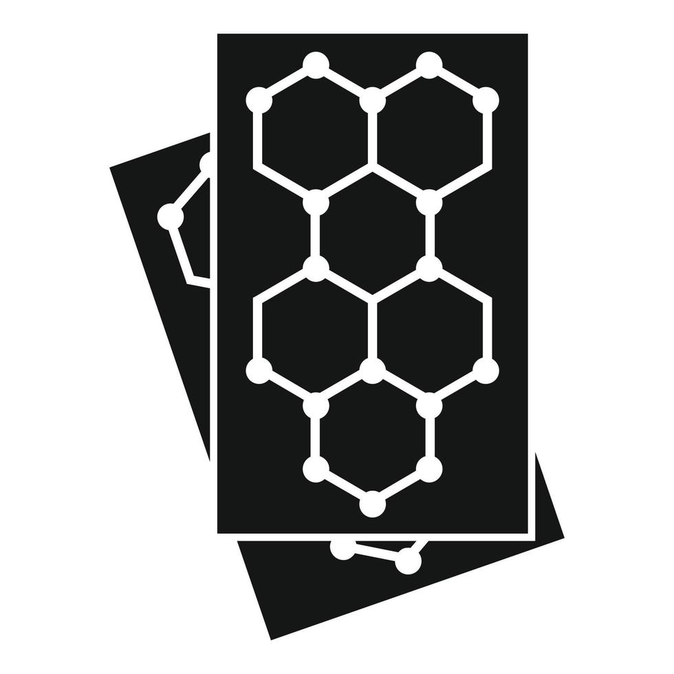 icono de nanotecnología, estilo simple vector