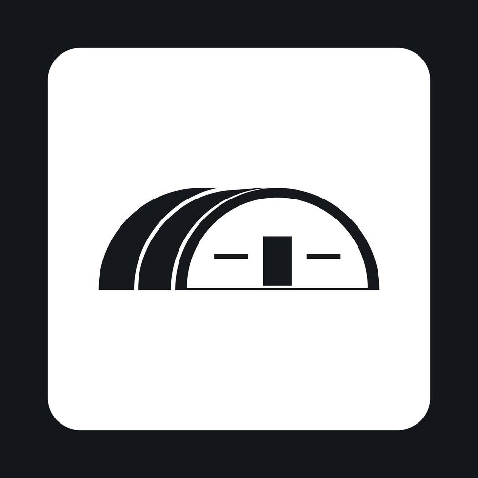 Hangar icon in simple style vector