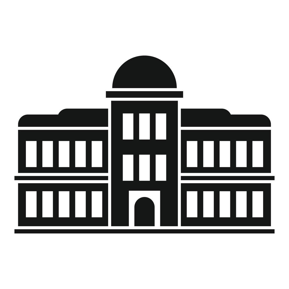 Parliament facade icon, simple style vector