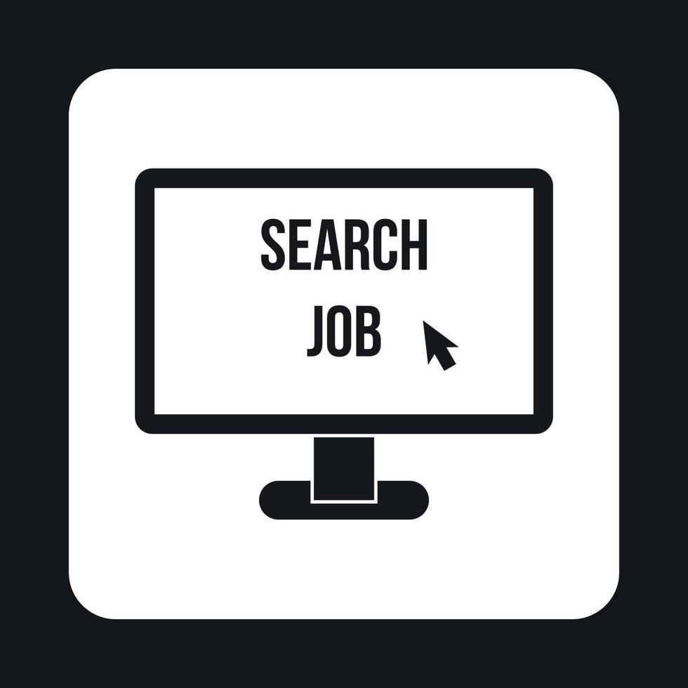 Online Job Search application icon, simple style vector