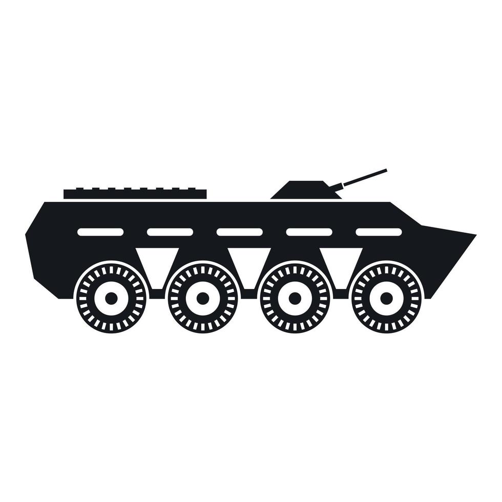 icono del tanque de batalla del ejército, estilo simple vector