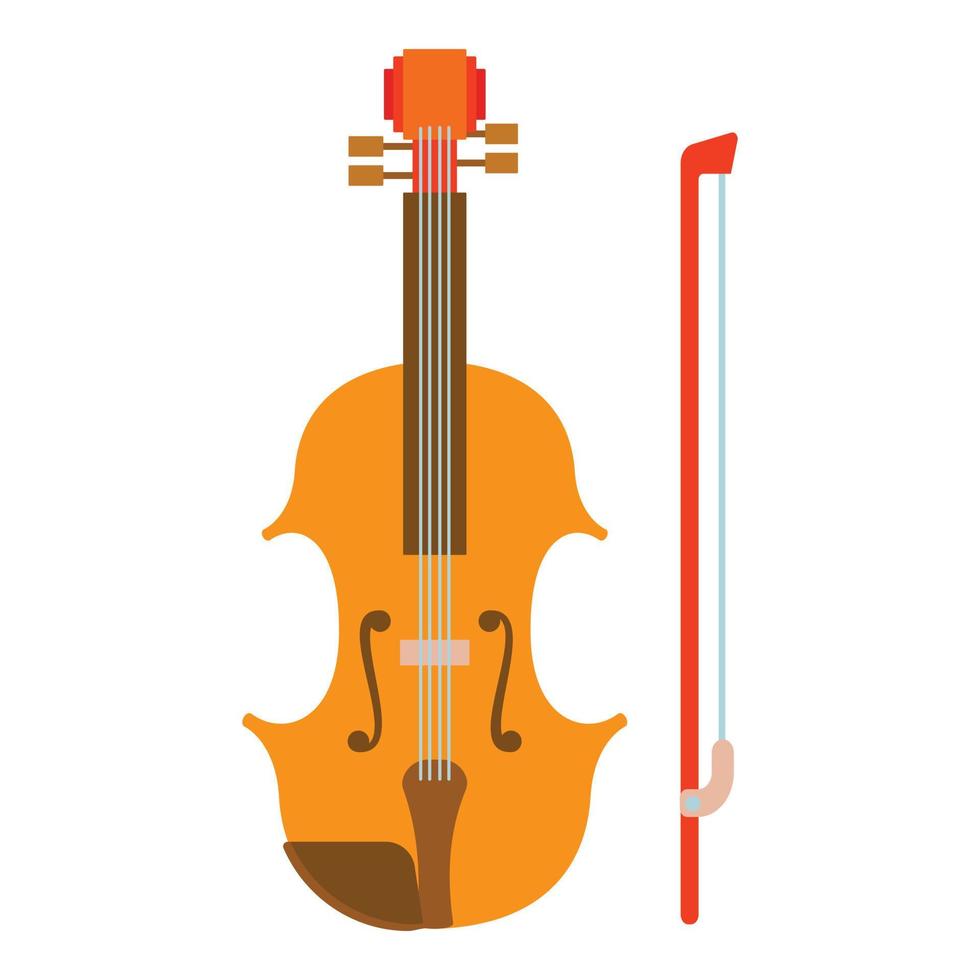 Contrabass icon, flat style vector