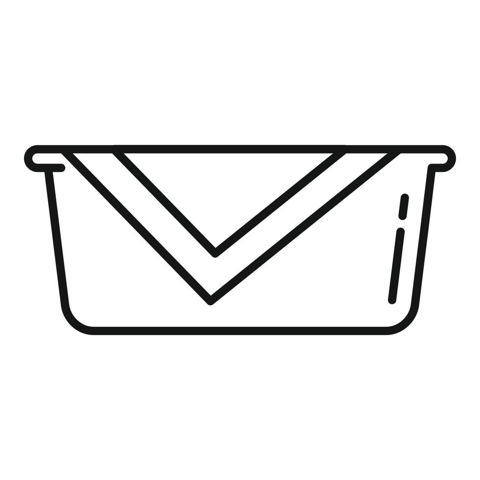 icono de lavabo más limpio, estilo de esquema vector