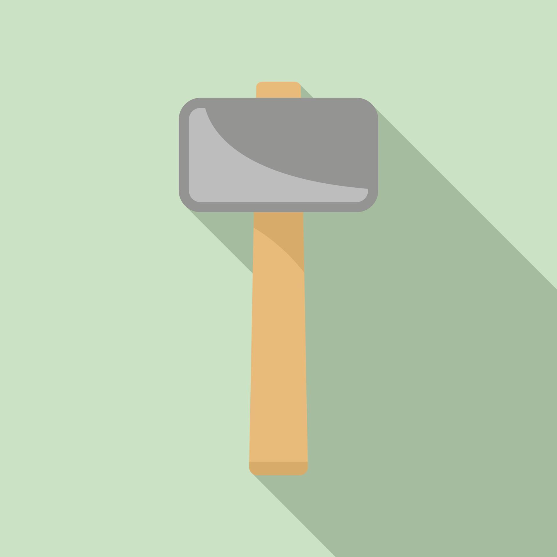 Sledge hammer icon, flat style 14645396 Vector Art at Vecteezy