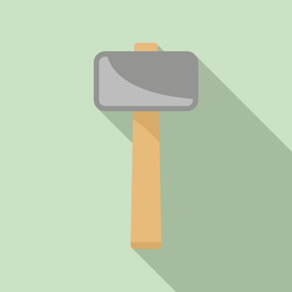 Sledge hammer icon, flat style vector