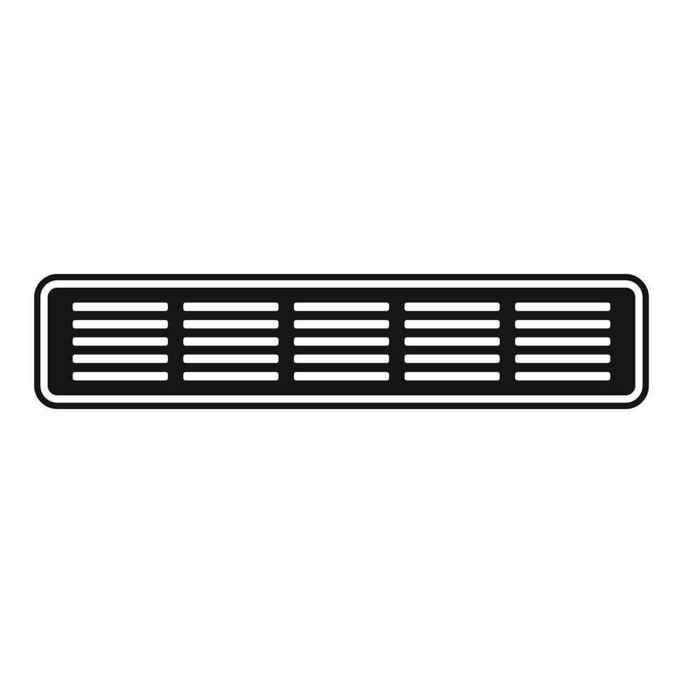 Ventilation long frame icon, simple style vector