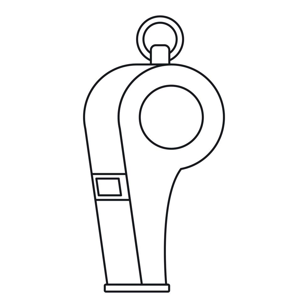 Whistle of refere icon, outline style vector