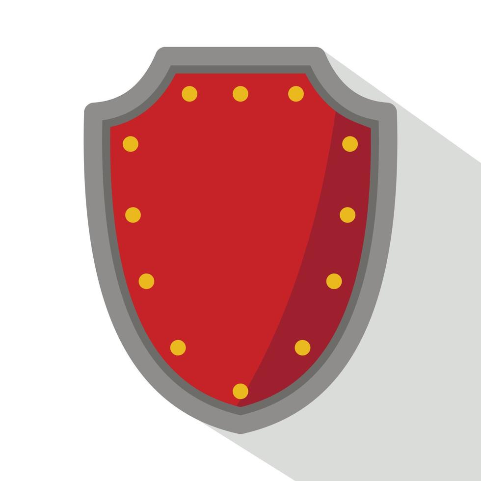 icono de escudo protector del ejército, tipo plano vector