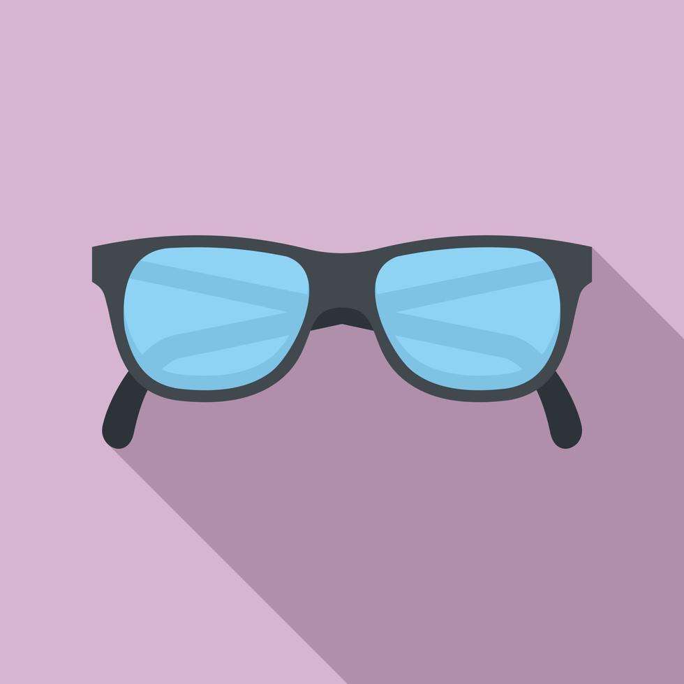 Granpa eyeglasses icon, flat style vector