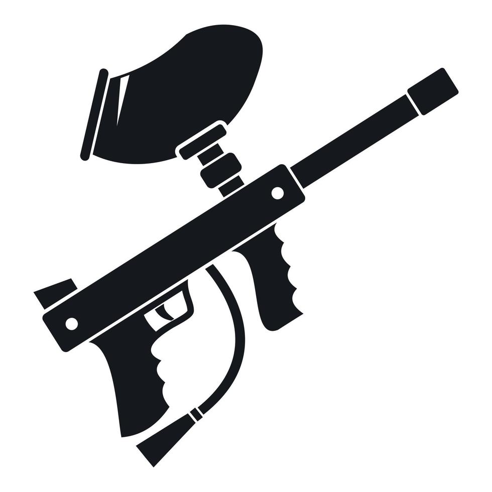 Paintball marker icon, simple style vector