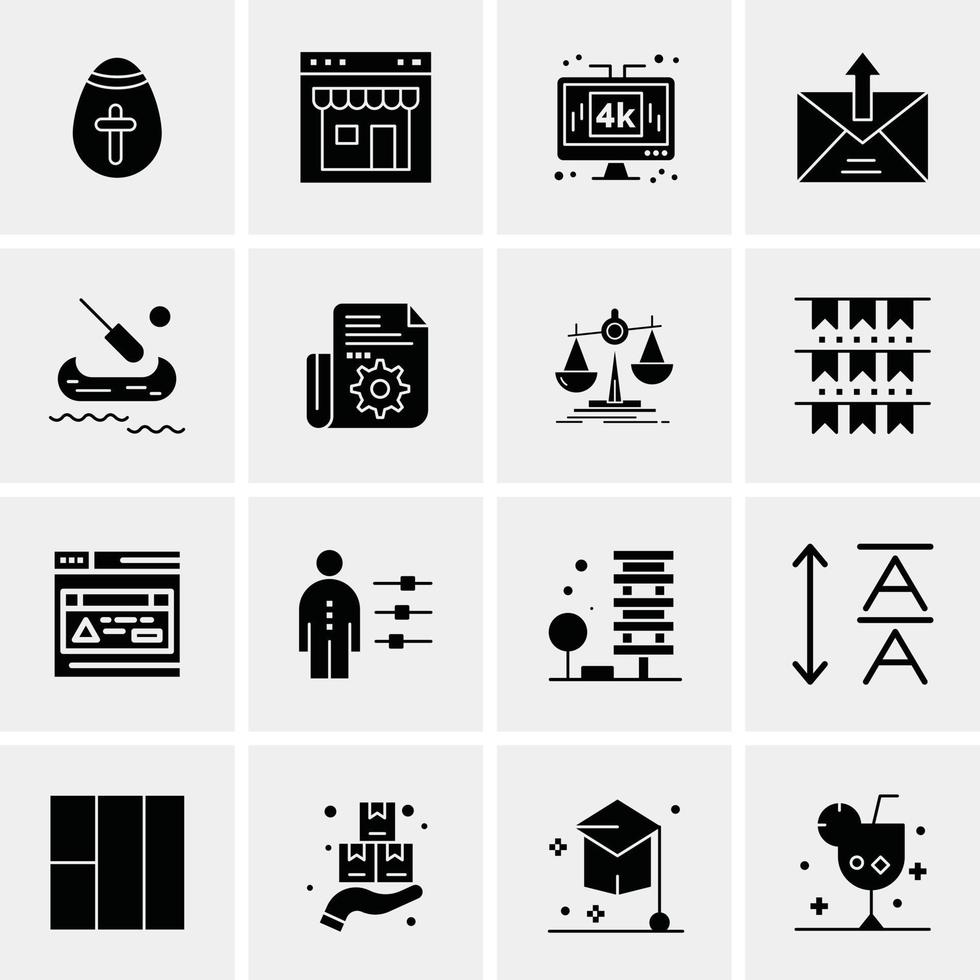 16 Business Universal Icons Vector Creative Icon Illustration to use in web and Mobile Related project