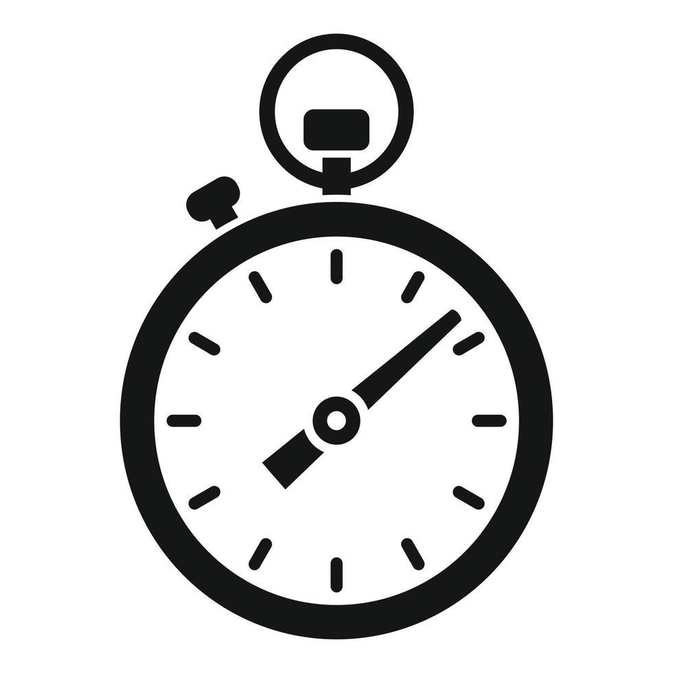 Running stopwatch icon, simple style vector