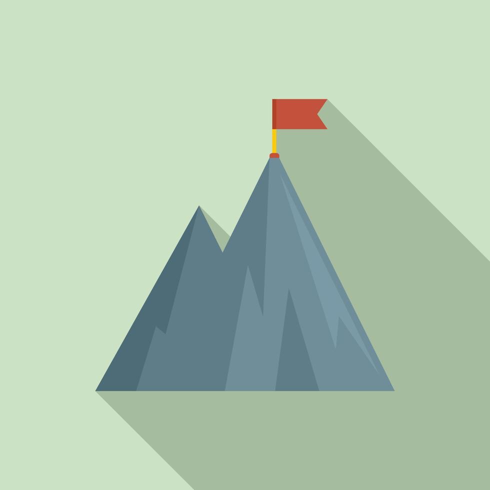 Hiking mountain trainer icon, flat style vector