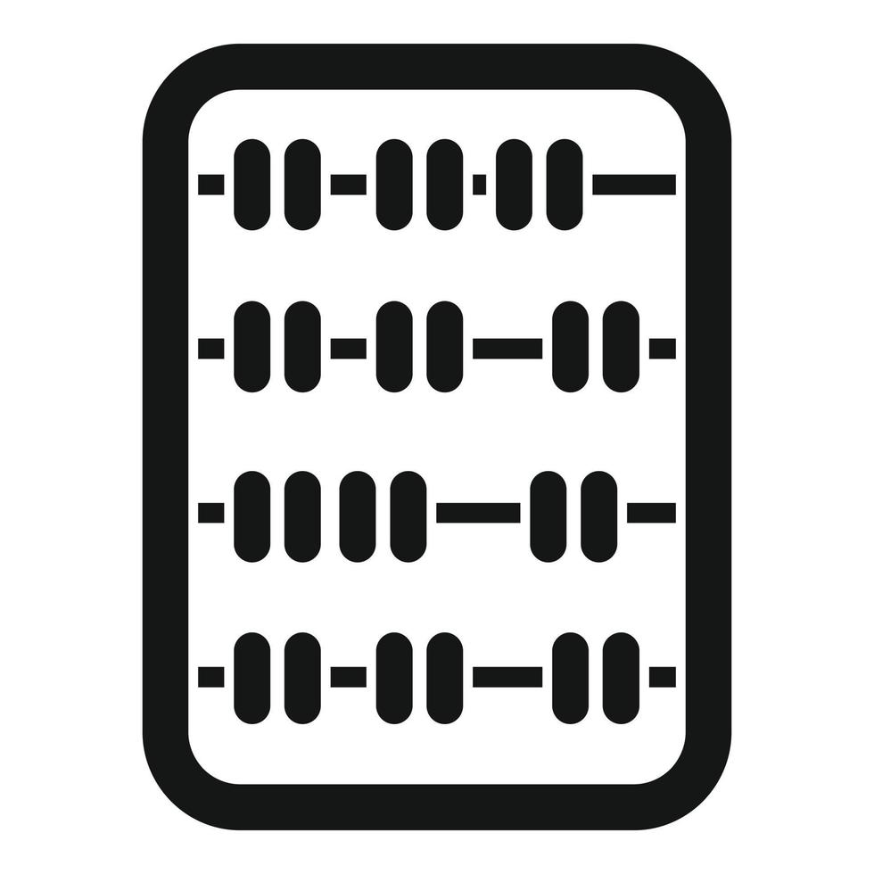 Wood abacus icon, simple style vector