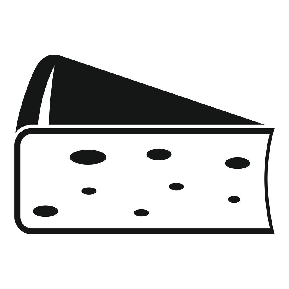 icono de queso parmesano, estilo simple vector
