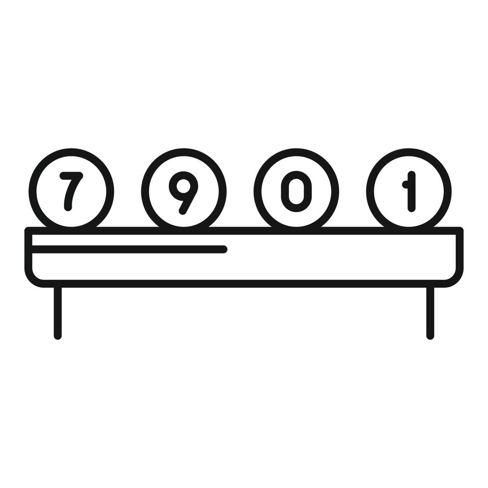 Lottery balls icon outline vector. Bingo lotto number vector