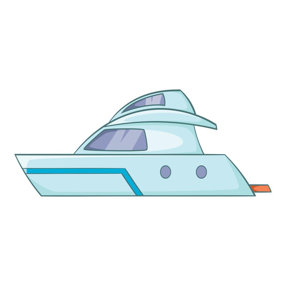Planing powerboat icon, cartoon style vector