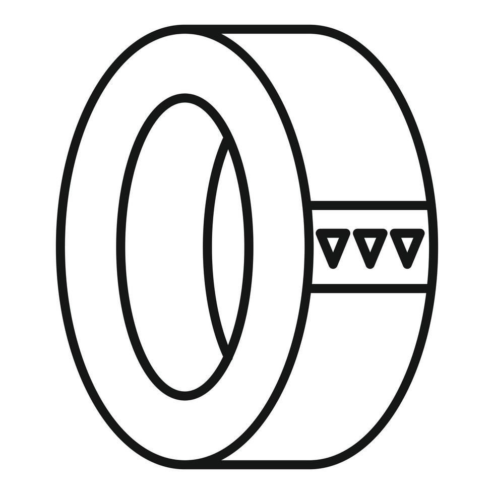 Masking tape icon, outline style vector