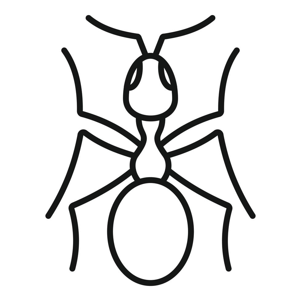 Queen ant icon, outline style vector