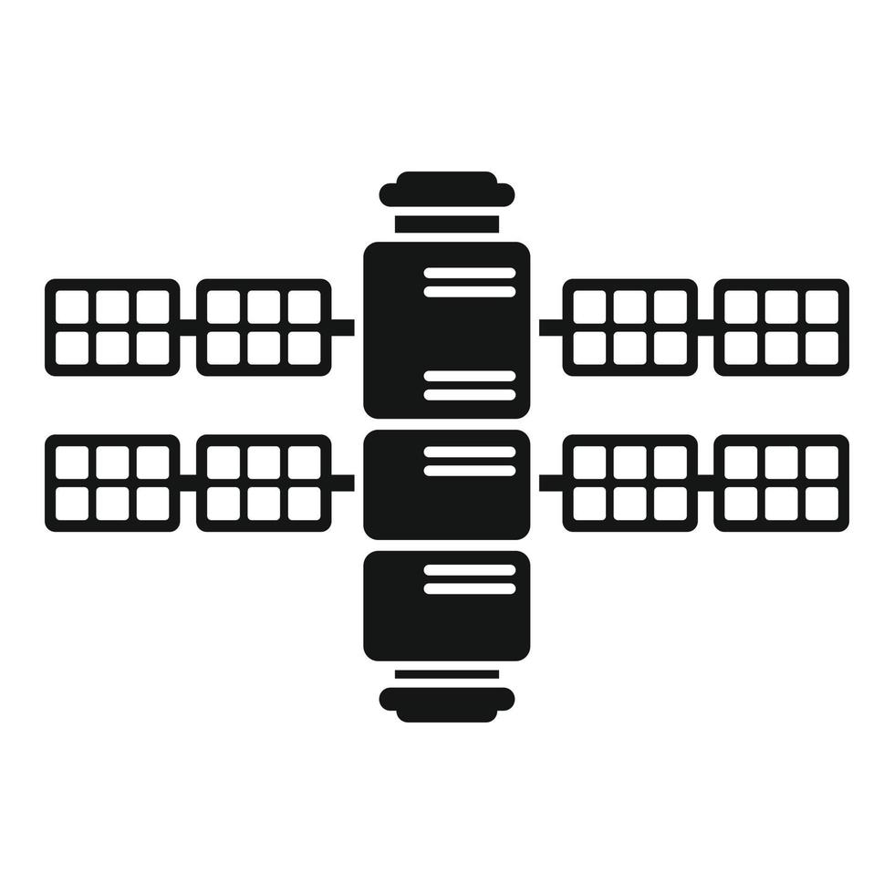 Space station icon simple vector. International satellite station vector