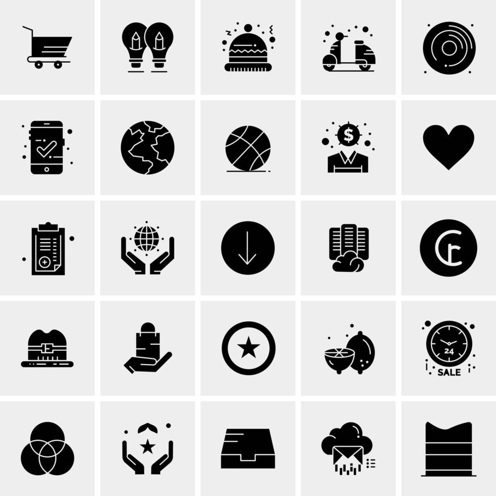 25 Universal Business Icons Vector Creative Icon Illustration to use in web and Mobile Related project