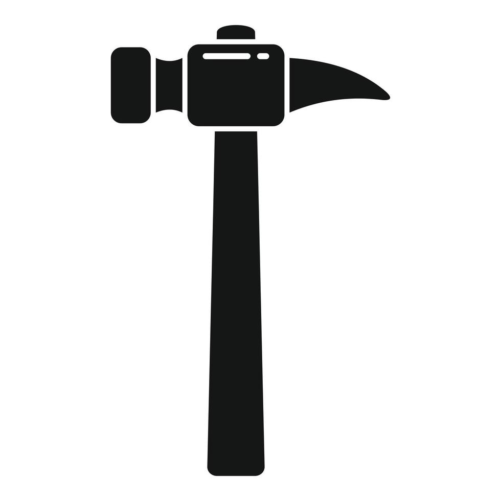 Home hammer icon, simple style vector