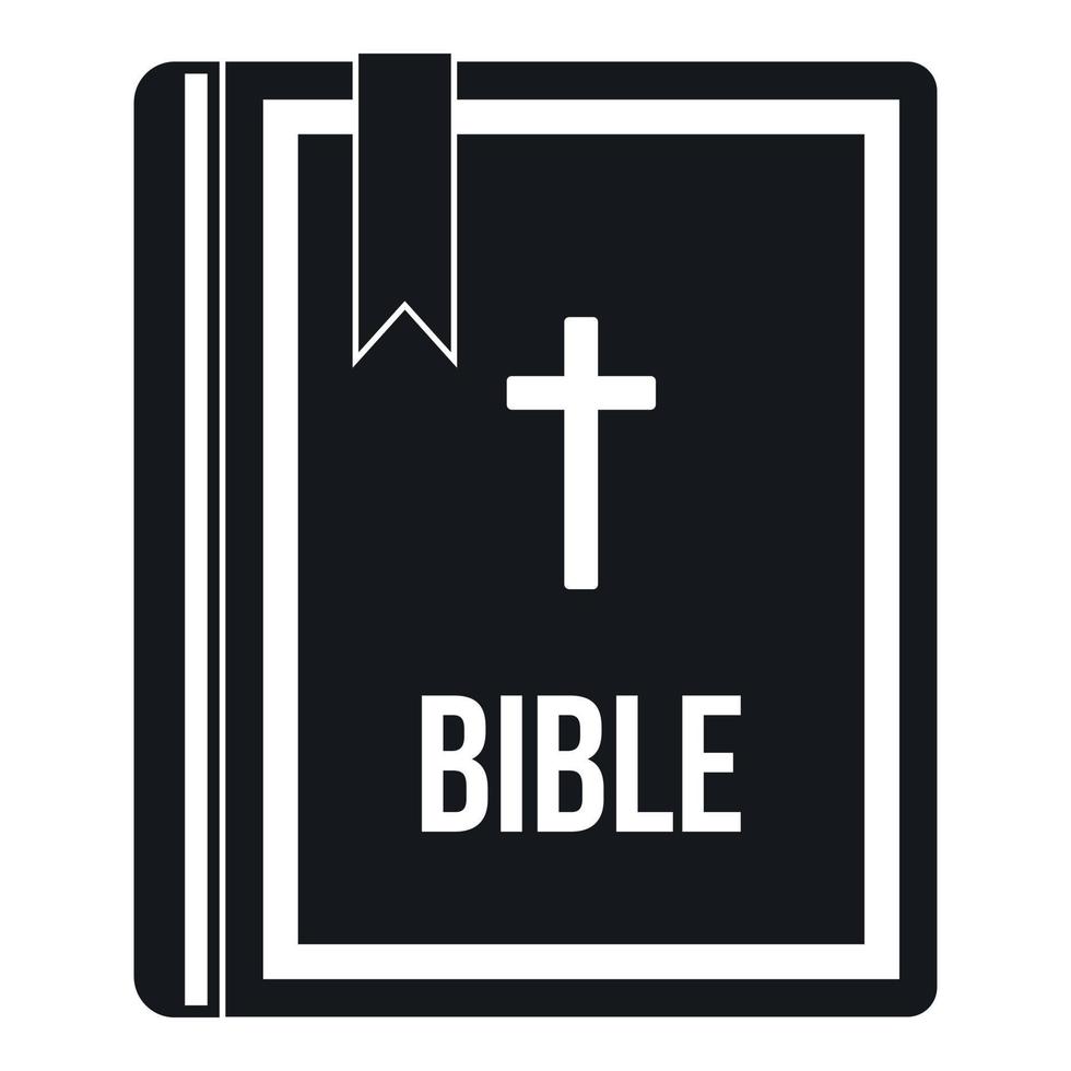 Bible icon in simple style vector