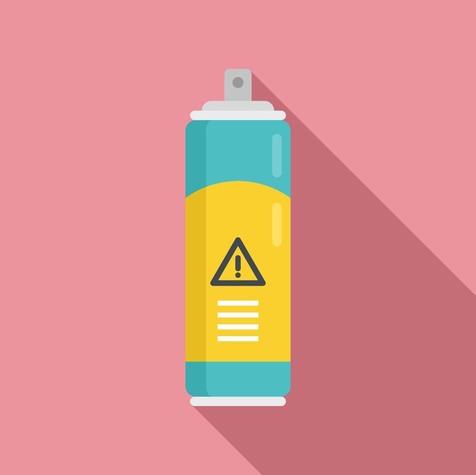 Disinfection danger spray icon, flat style vector