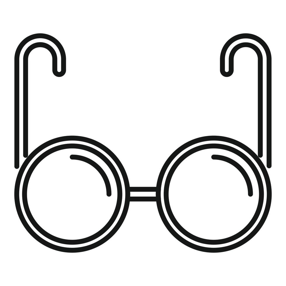 Blind eyeglasses icon, outline style vector