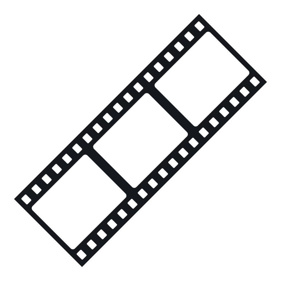 Film strip icon, simple style vector