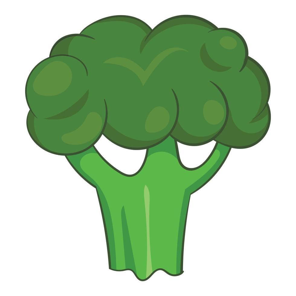 Broccoli icon, cartoon style vector