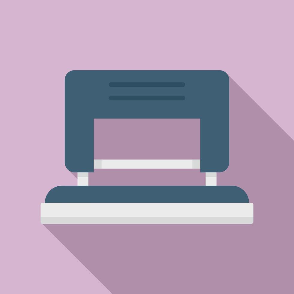 School hole puncher icon, flat style vector