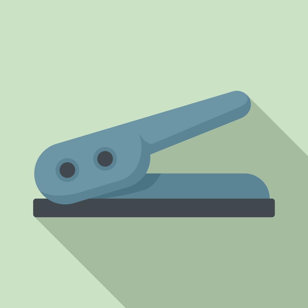Hole stapler icon, flat style vector