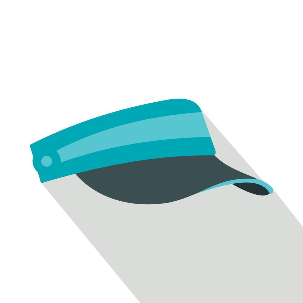 Sun cap icon, flat style vector