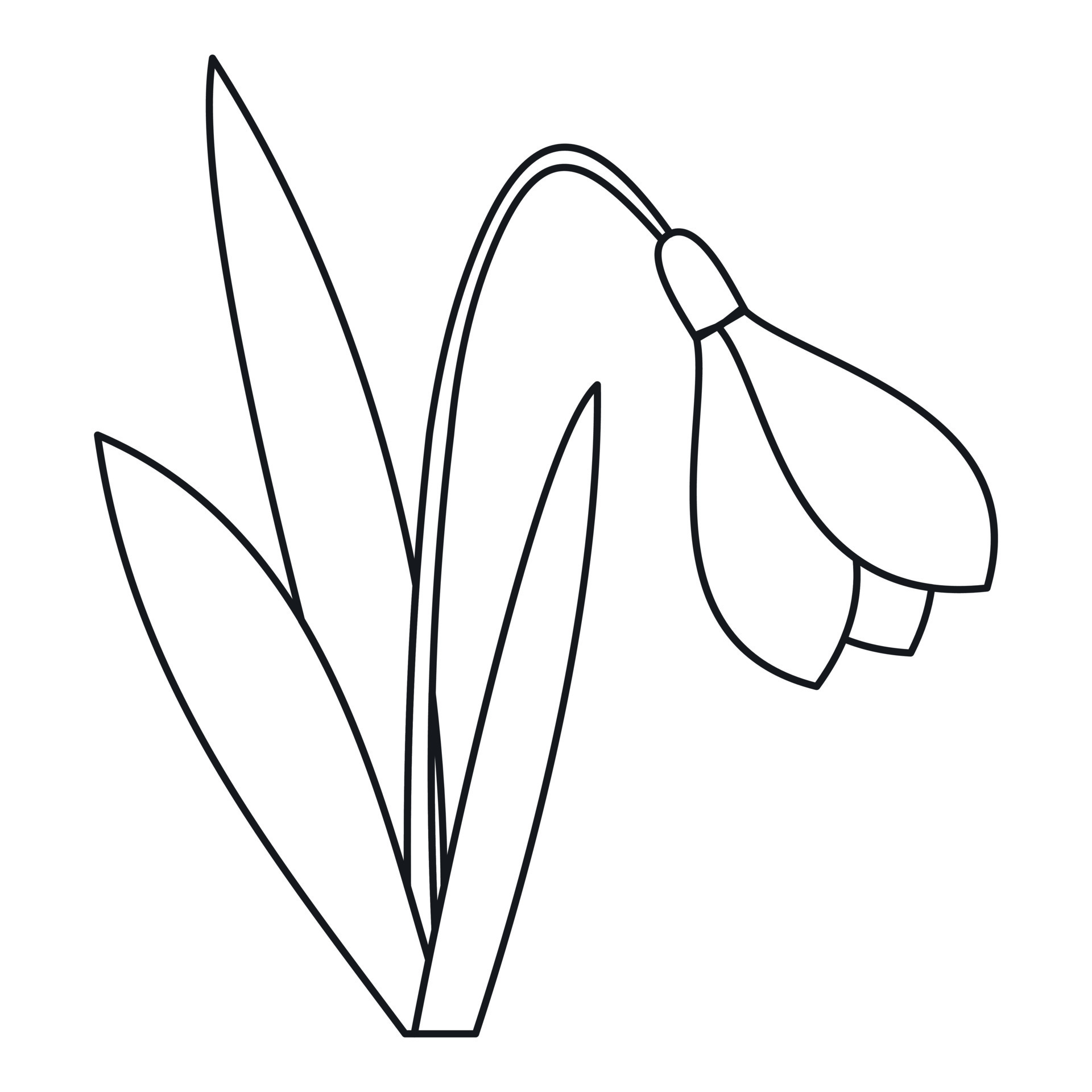 Bell flower icon, outline style 14645871 Vector Art at Vecteezy