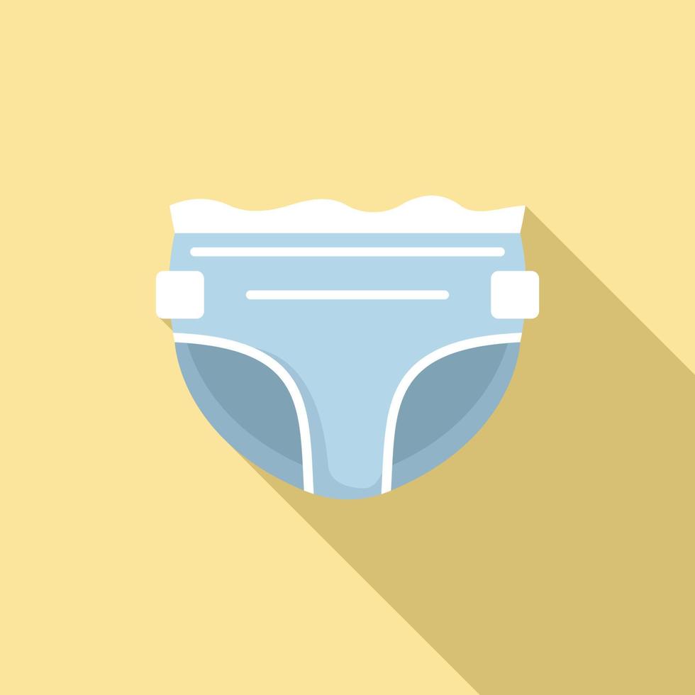 Incontinence diaper icon, flat style vector