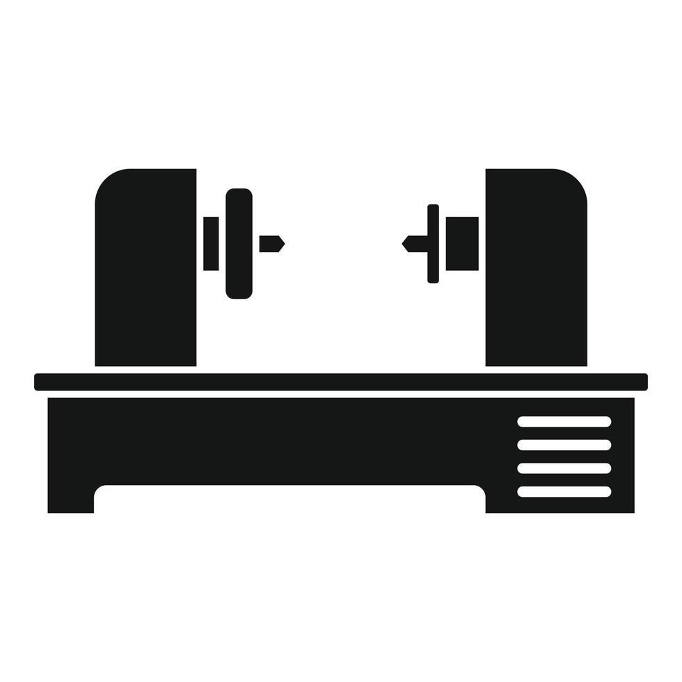 Automated lathe icon, simple style vector