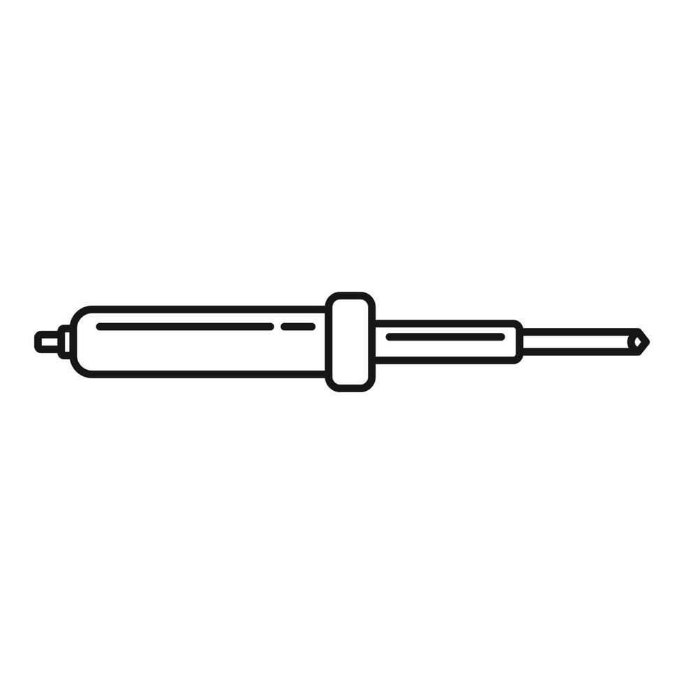 icono de soldadura caliente, estilo de esquema vector