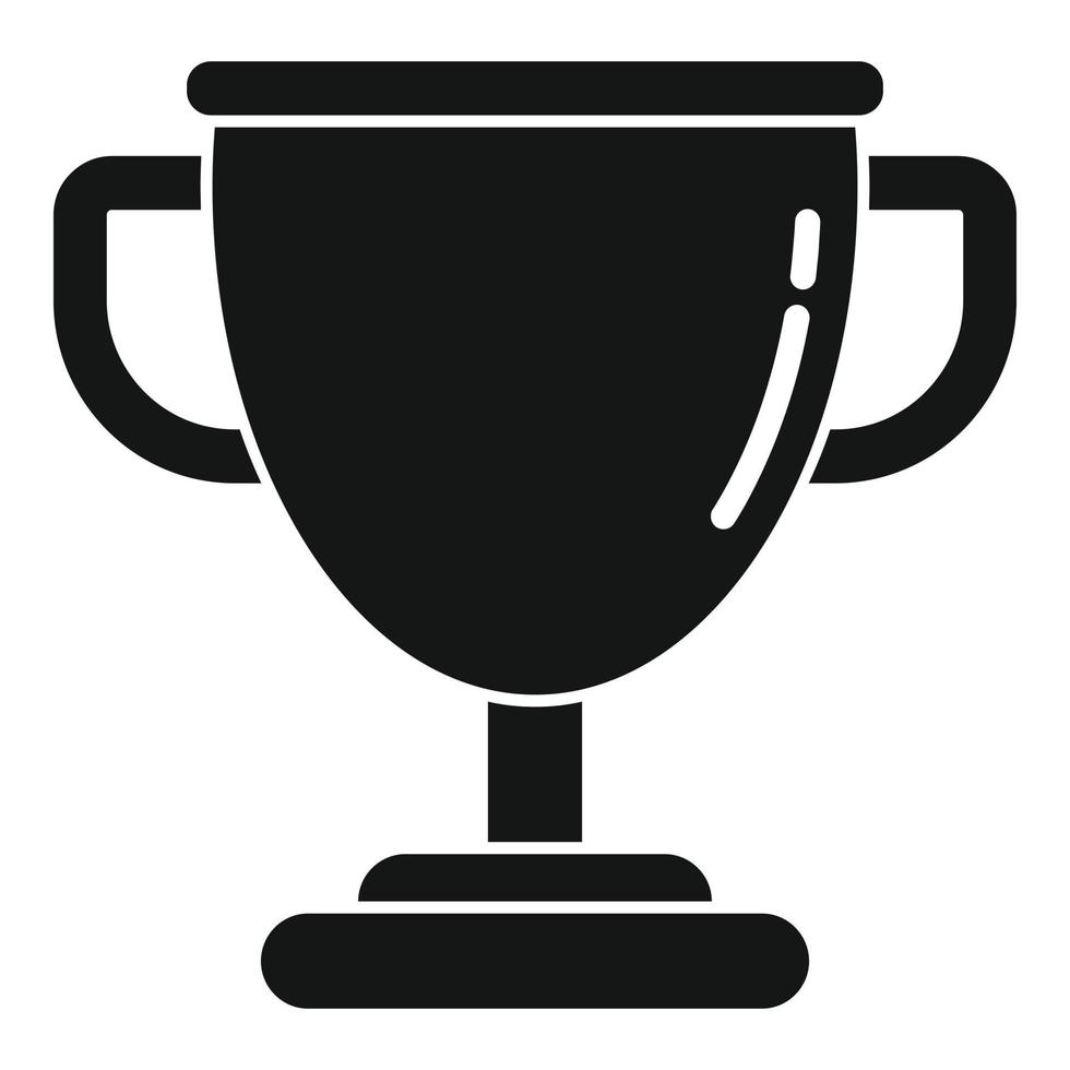 Hurling gold cup icon, simple style vector