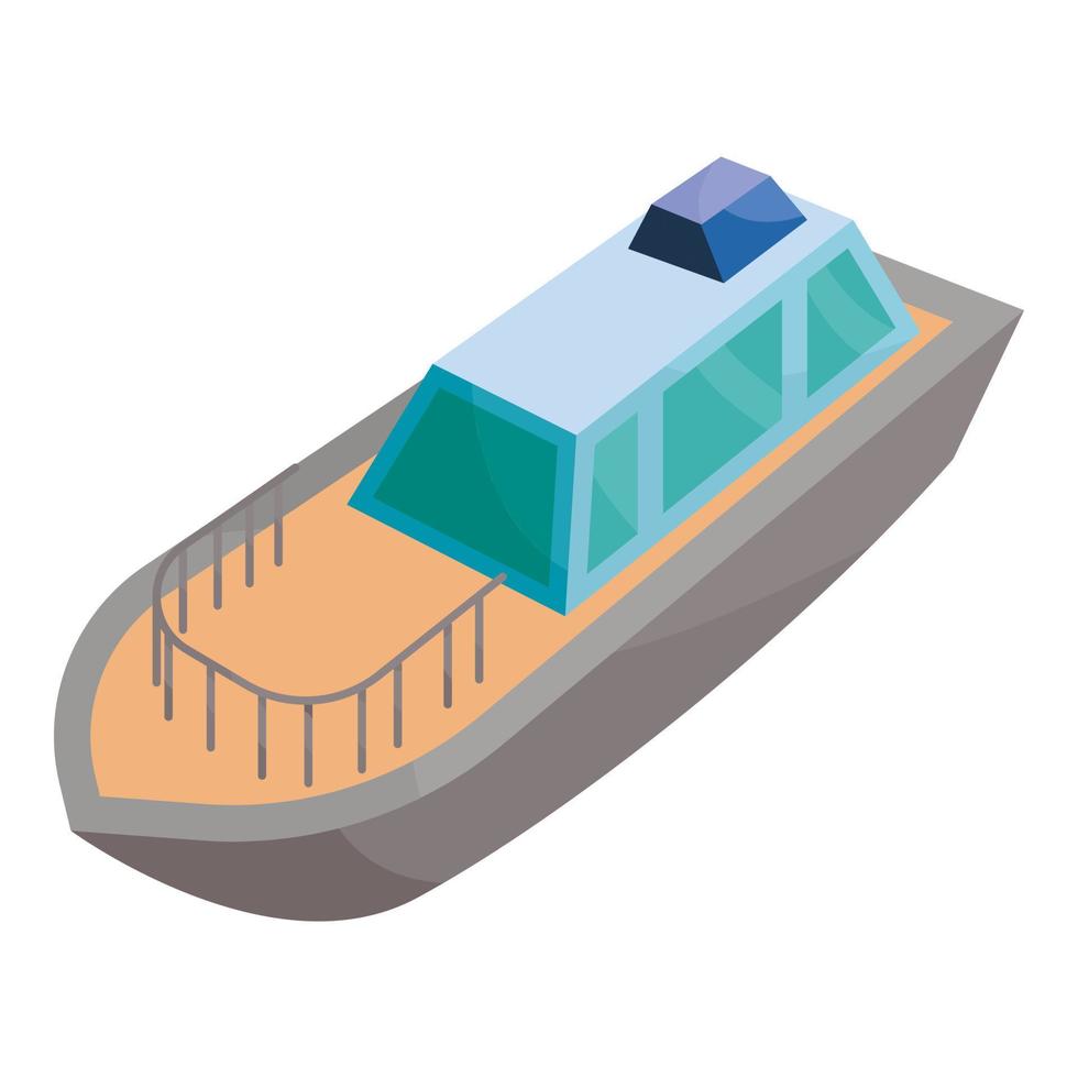 Powerboat icon, cartoon style vector