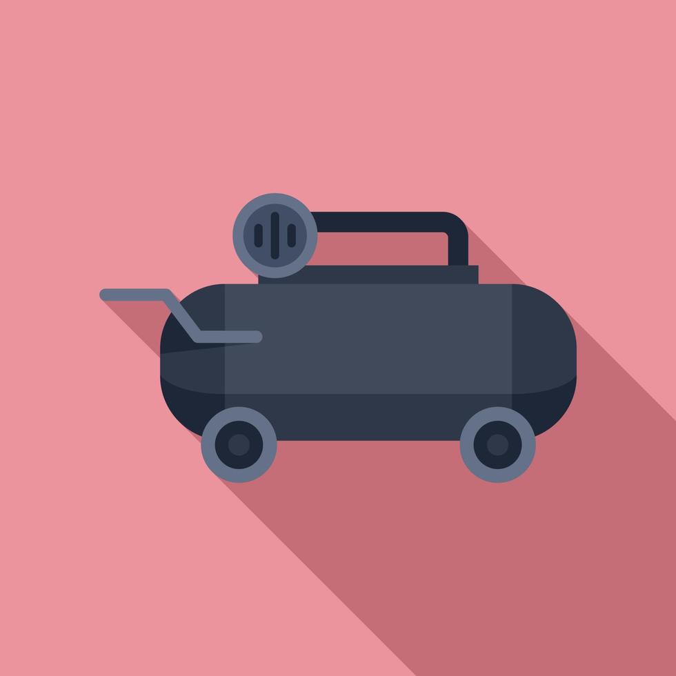 Pump air compressor icon, flat style vector